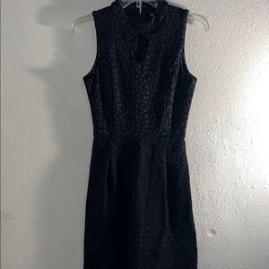 Versona Black Leopard Mini Dress